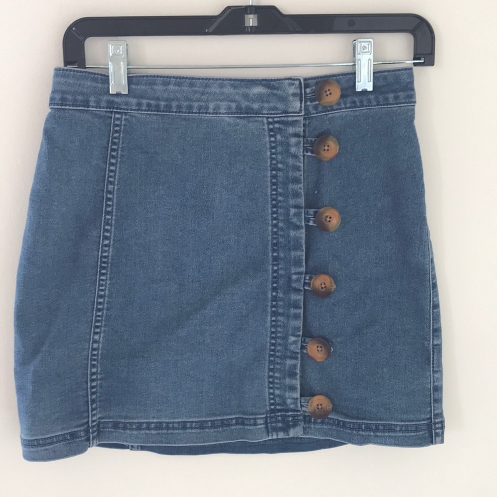 Free people denim mink skirt